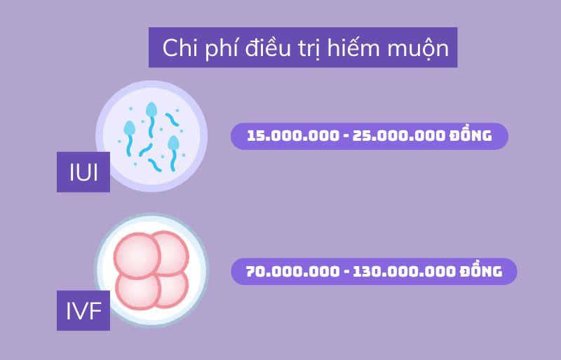 Chi phí điều trị hiếm muộn hiện nay Chi phí điều trị hiếm muộn hiện nay